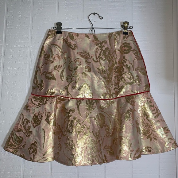 ⭐️NWT Sandro Skirt Golden Mini Brocade Size 2 - Picture 4 of 5
